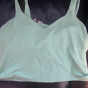 Lululemon Athletica Green Fitted Crop Tank Top
